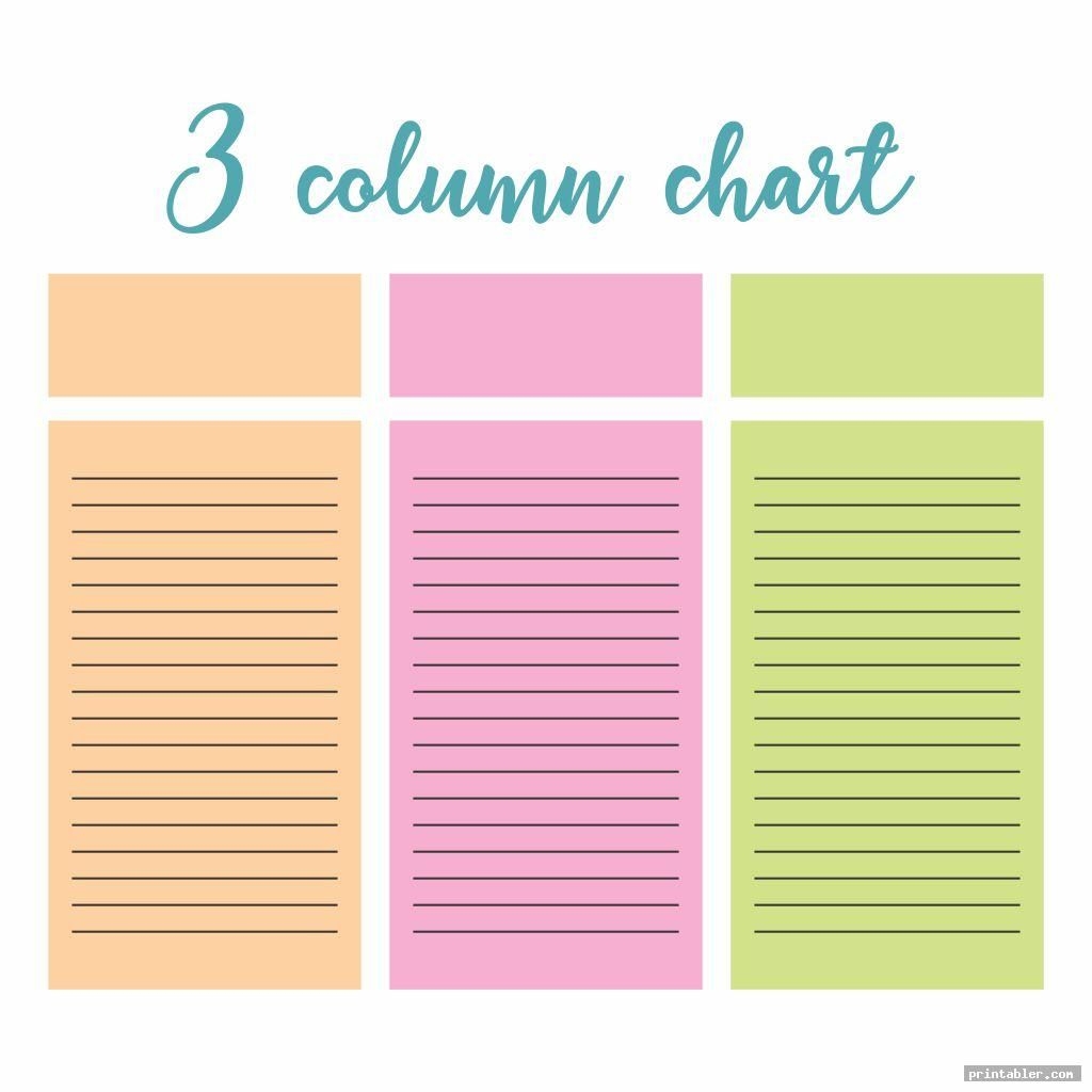 Free Printable Blank 6 Column Chart Template Content Calendar Template