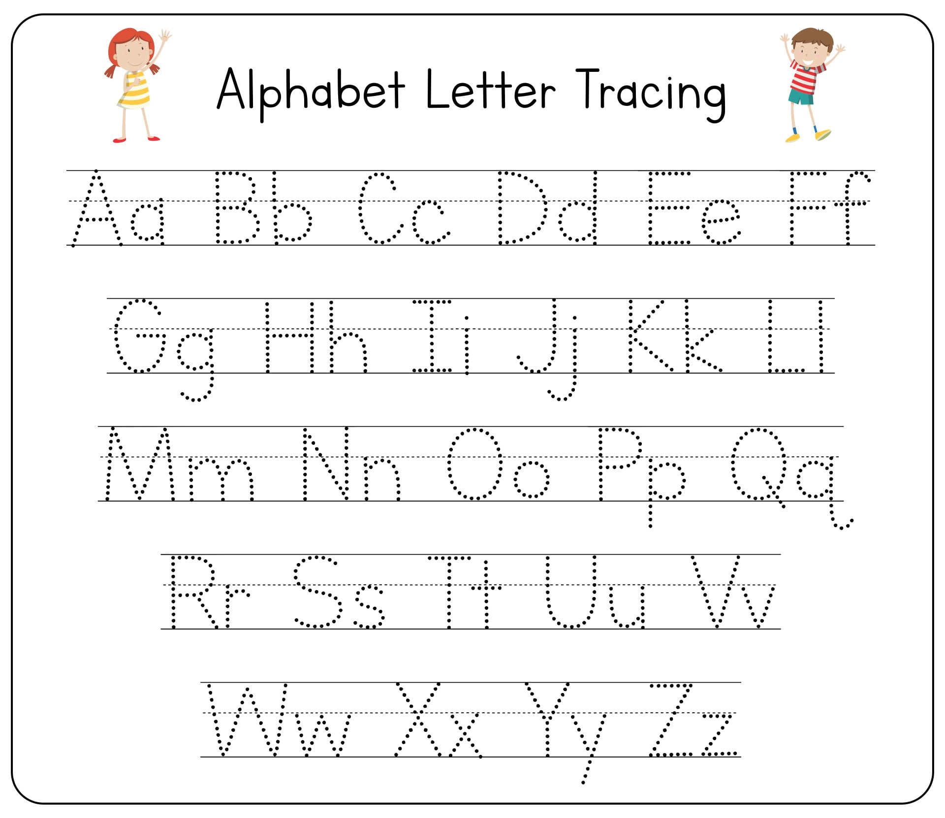 10 Best Free Printable Tracing Letters Printablee Printable Templates