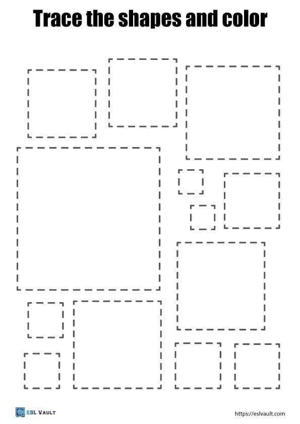 13 Free Printable Shape Tracing Worksheets ESL Vault