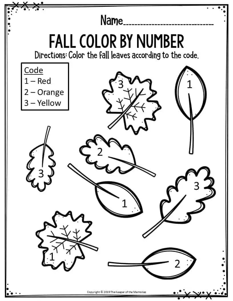20 Fall Worksheets For Kindergarten Worksheets Decoomo