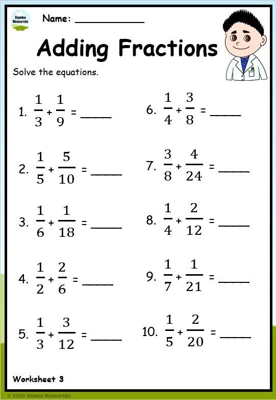 23 Sample Adding Fractions Worksheet Templates Free PDF Word 