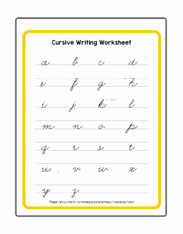 26 Cursive Alphabet Writing Worksheets From A To Z Mrs Merry 