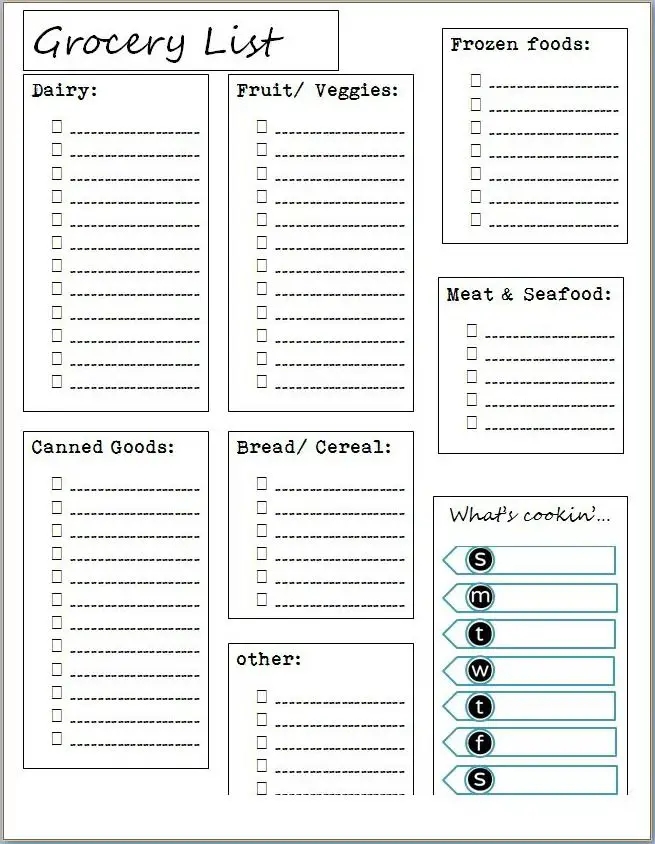 28 Free Printable Grocery List Templates Kitty Baby Love
