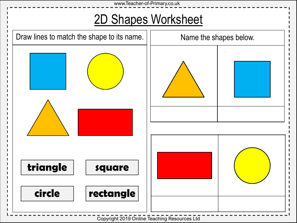 2D Shapes Worksheet Maths Year 1 Worksheets Library
