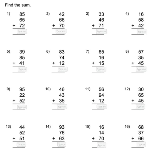 2nd Grade Mathematics Worksheets Edform Worksheets Library