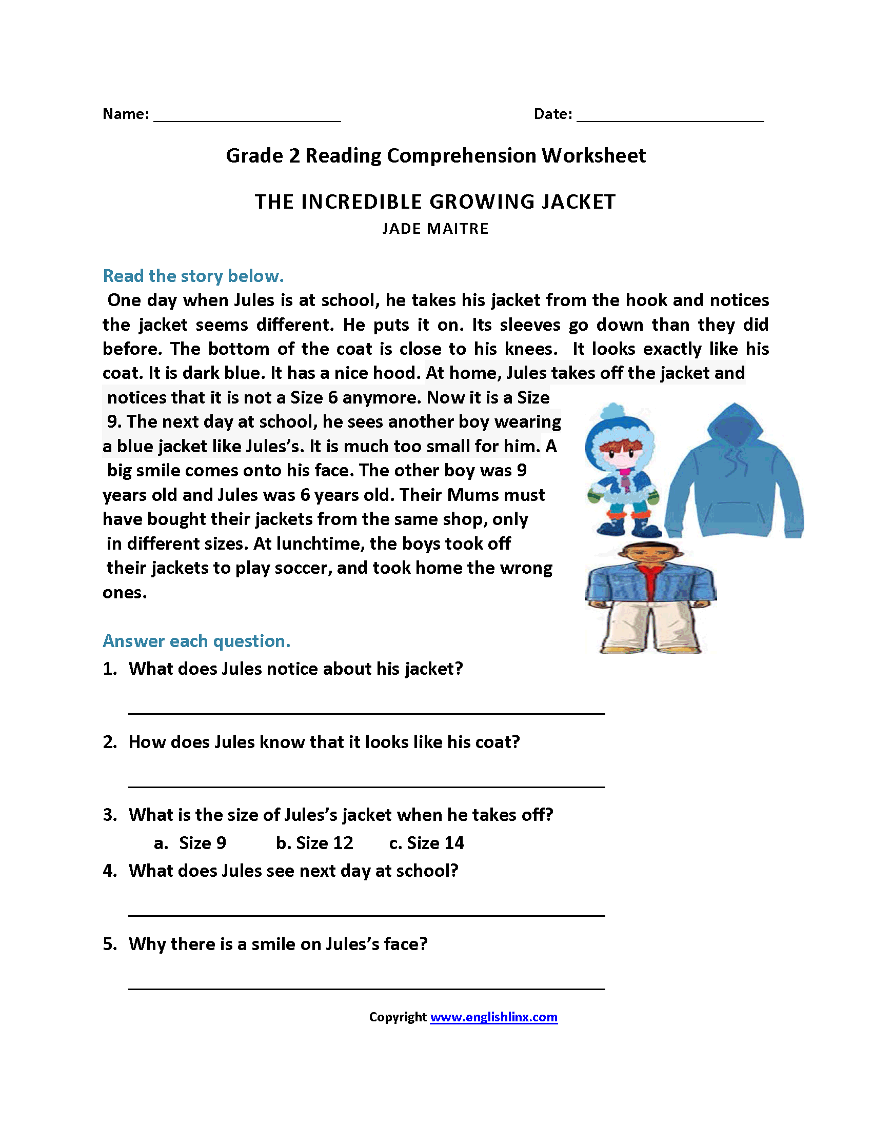 2nd Grade Reading Worksheets Pdf Reading Worksheet Printable