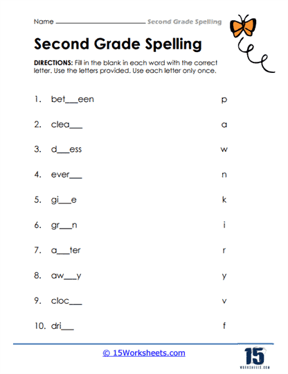 2nd Grade Spelling Words Worksheets 15 Worksheets Worksheets 