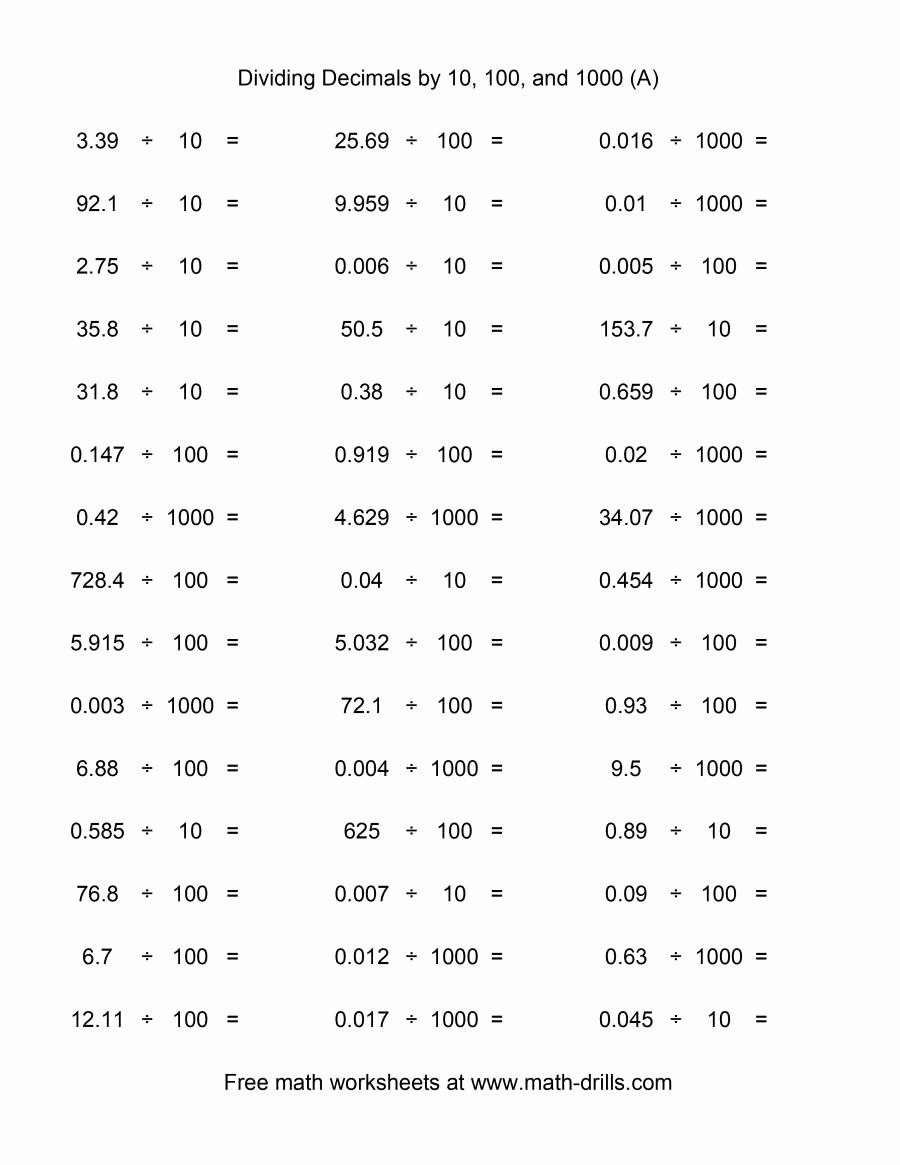 47 Dividing Decimals Worksheet Pdf Chessmuseum Template Library