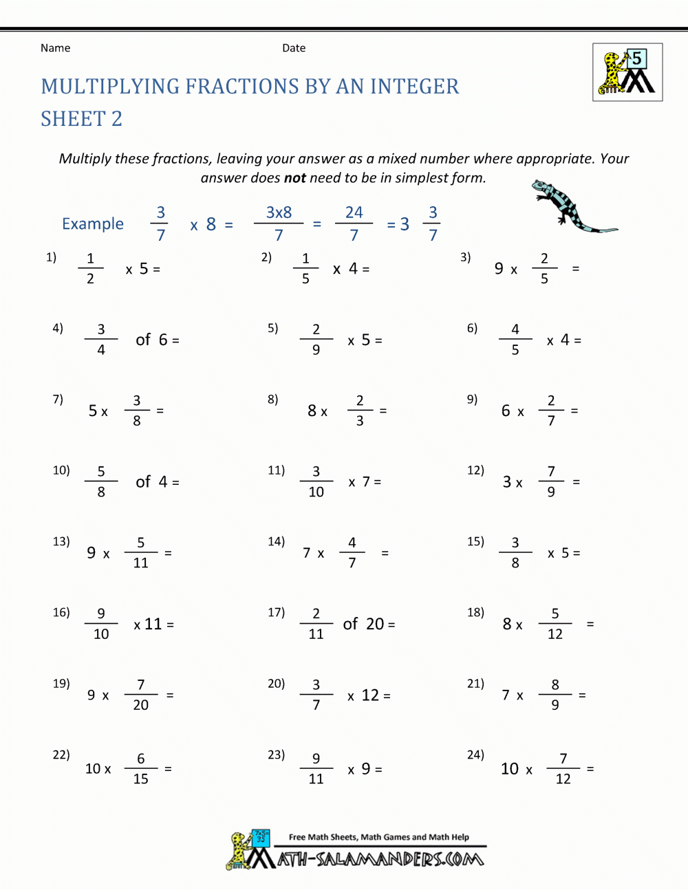 49 Multiplying Mixed Fractions Worksheet Chessmuseum Template Library