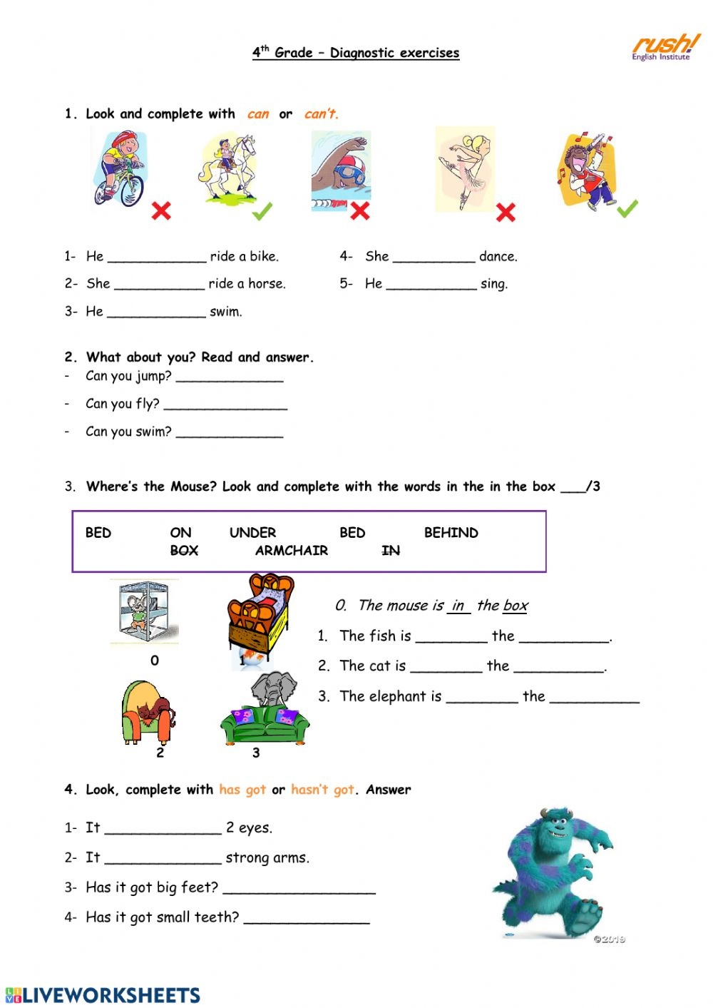 4th Grade English Worksheets Language Worksheets