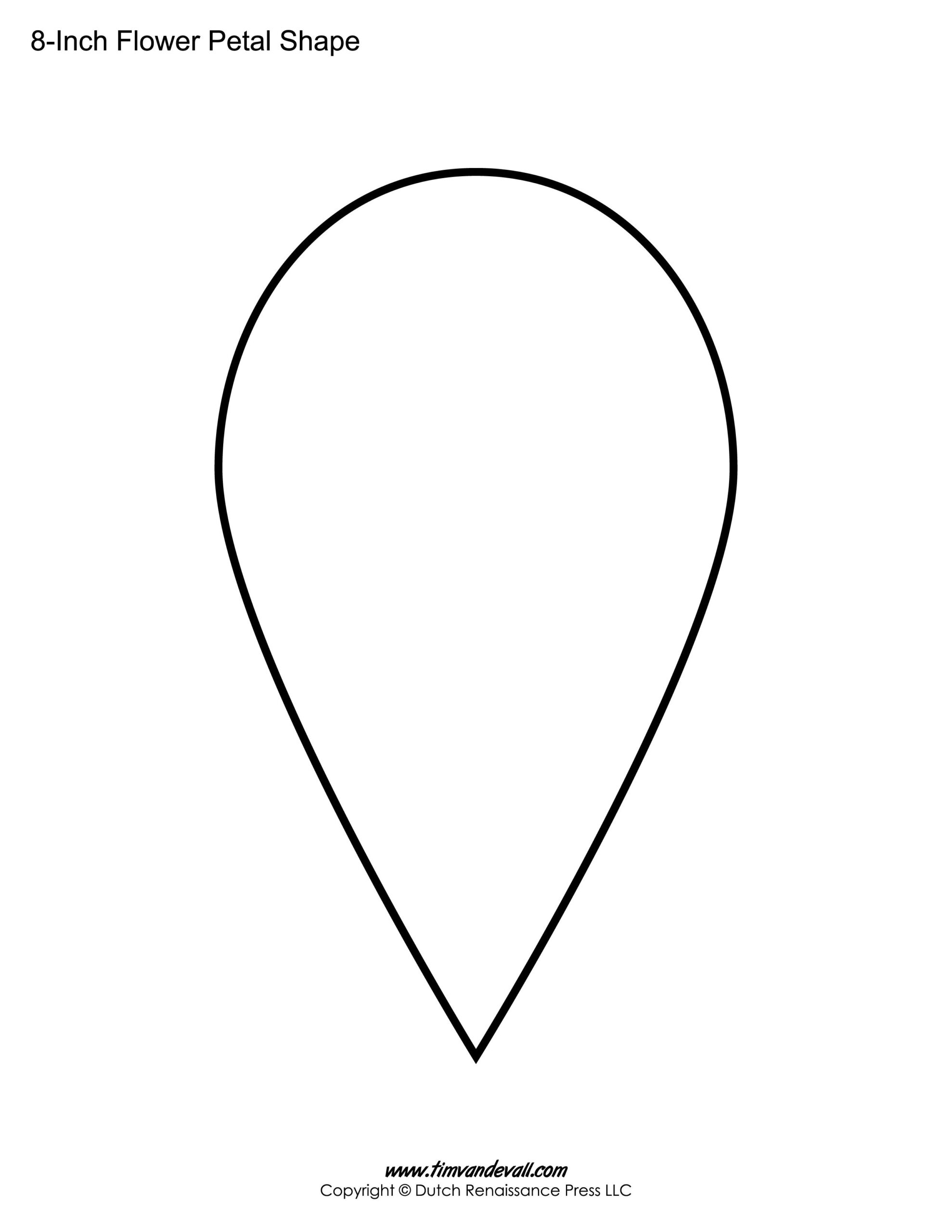 5 Petal Flower Template Free Printable Free Printable