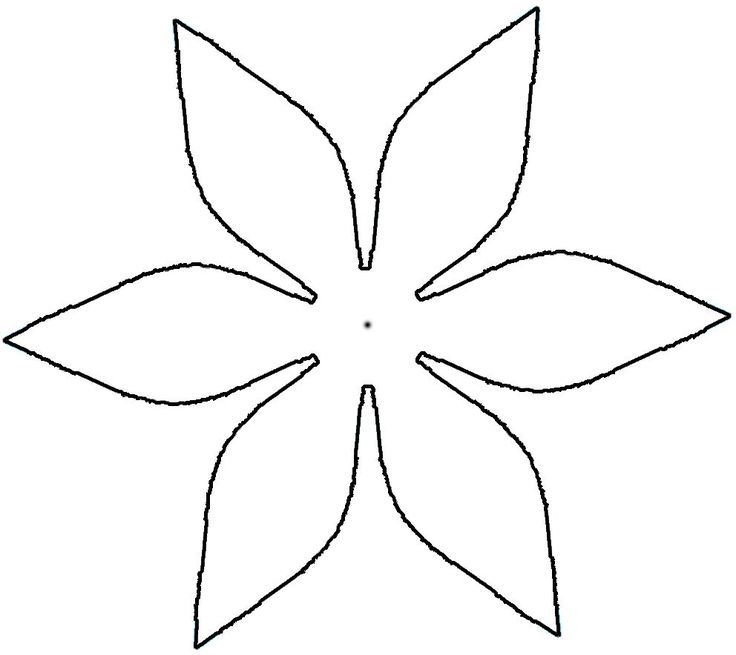 5 Petal Flower Template Free Printable