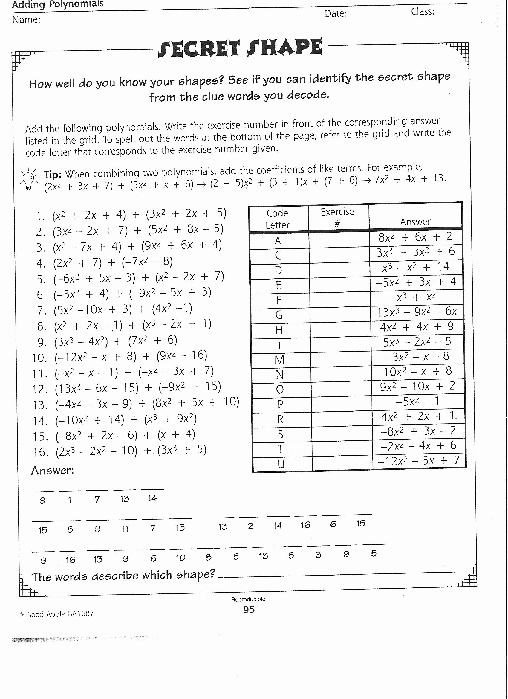 50 Adding Subtracting Polynomials Worksheet Chessmuseum Template Library
