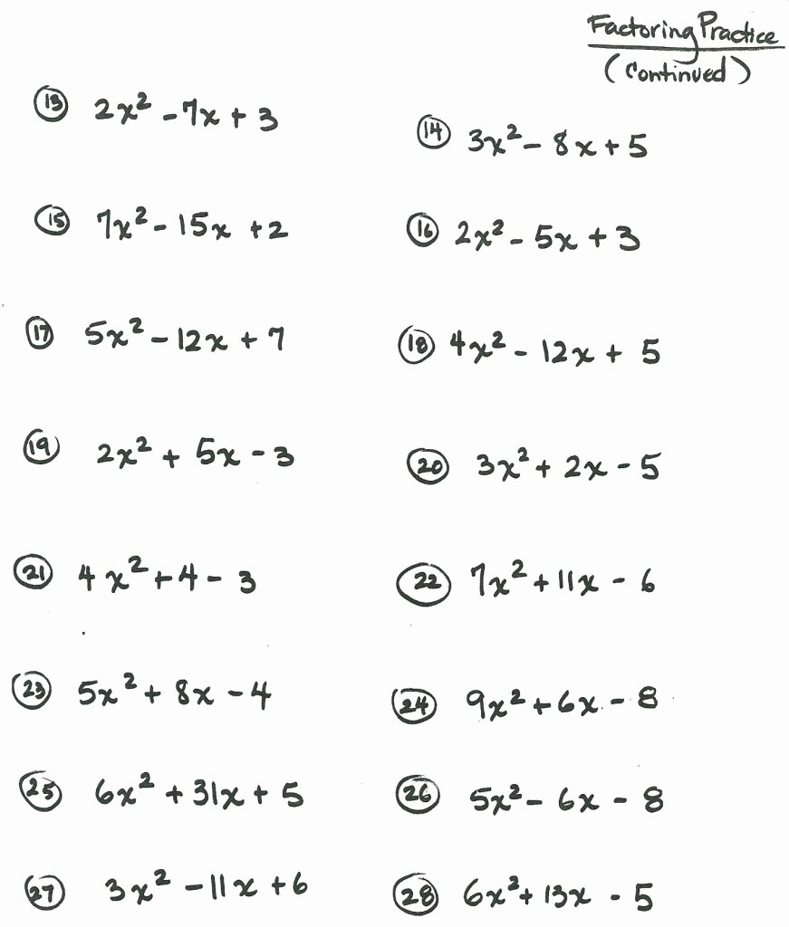 50 Factoring Polynomials By Grouping Worksheet 50 Factoring Polynomials By Grouping Worksheet