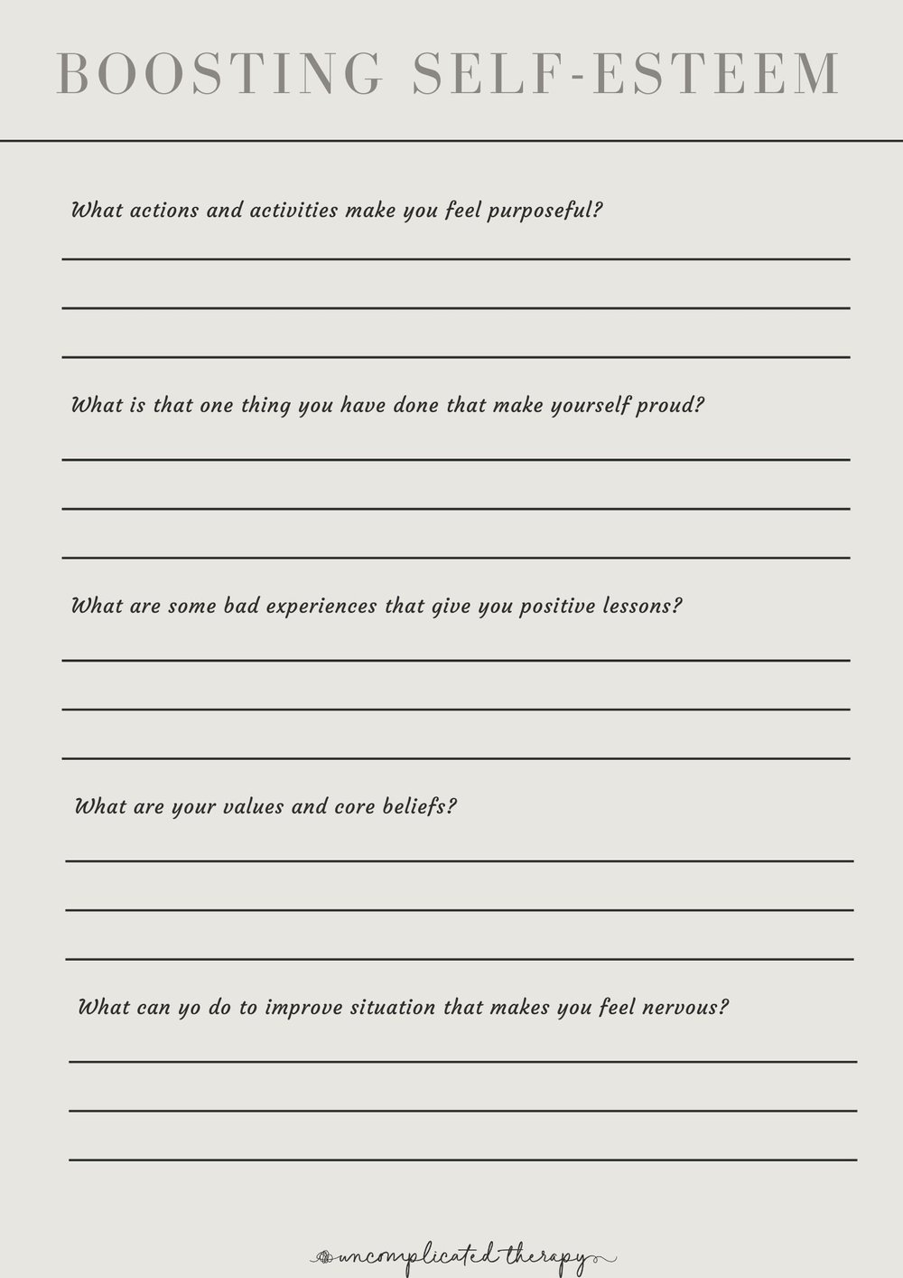 6 Top Self Esteem Worksheets Printable PDF Examples Worksheets 