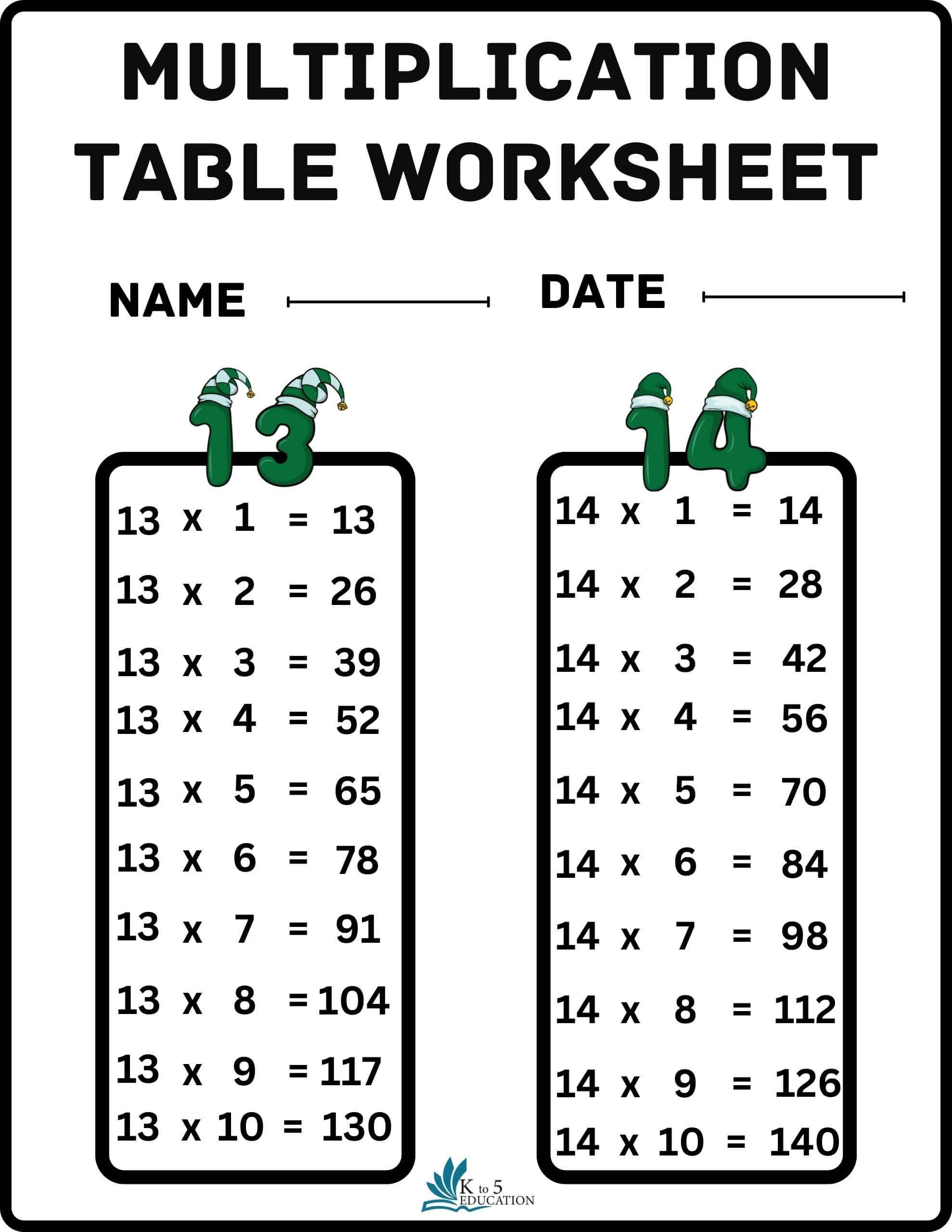 60 Time Table Multiplication Worksheets 31 Printable PDF Template