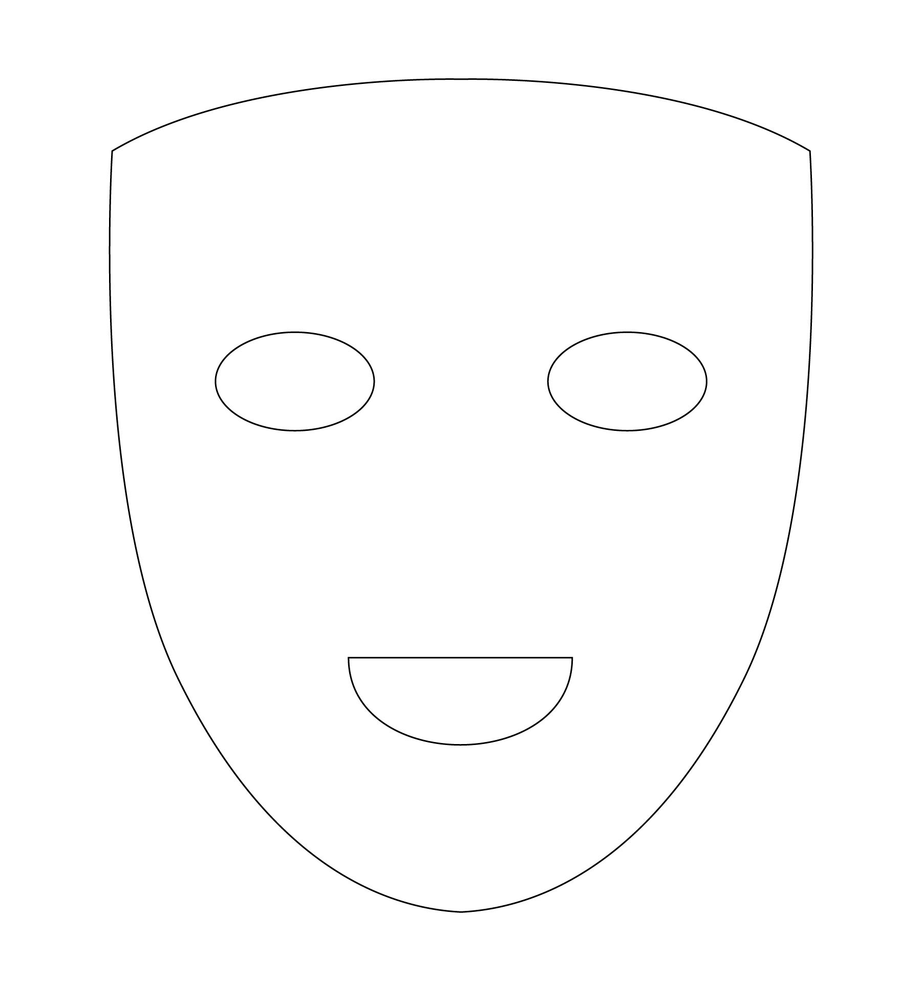 7 Best Images Of Plain Masks Templates Printables Printable Blank 