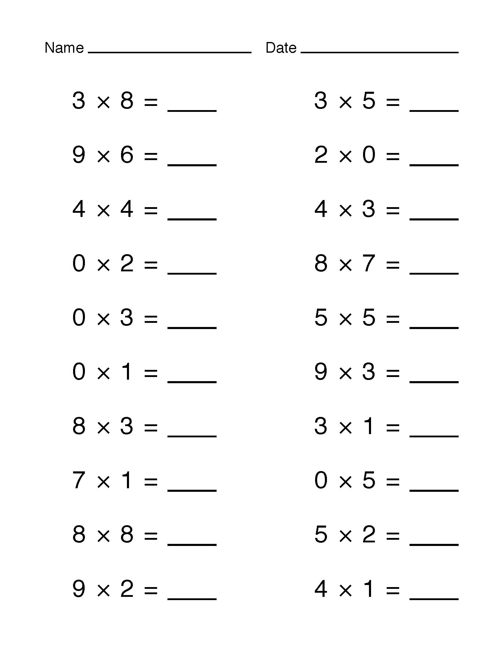 7th Grade Multiplication Worksheets With Answer Key Worksheets Library