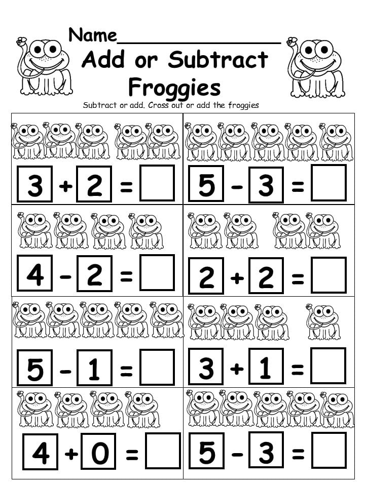 Adding And Subtracting For Kindergarten Worksheets WorksheetsCity