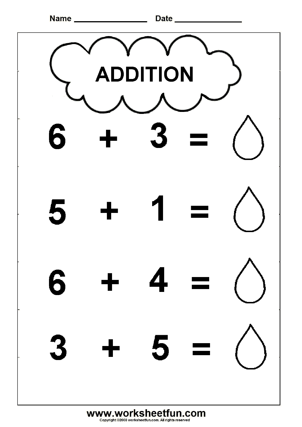 Addition Sentence Worksheets For Kindergarten AdditionWorksheets