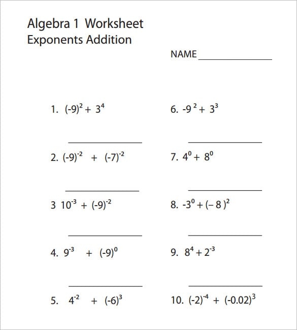 Algebra Math Worksheets Practice And Master Essential Concepts