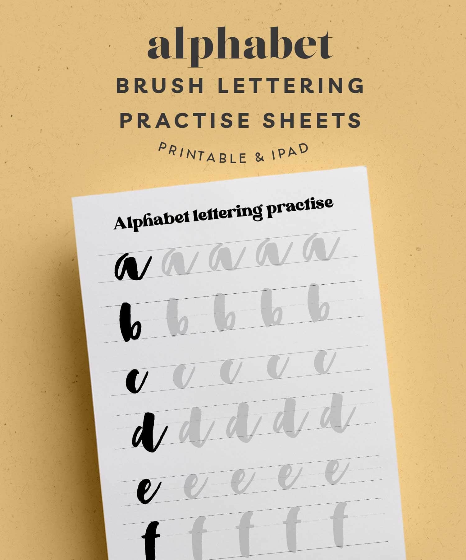 Alphabet Hand Lettering Practice Sheets Free Printable Clementine 