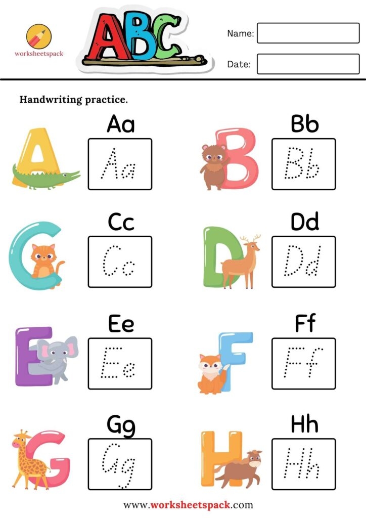 Alphabet Handwriting Worksheets For Kindergarten Infoupdate