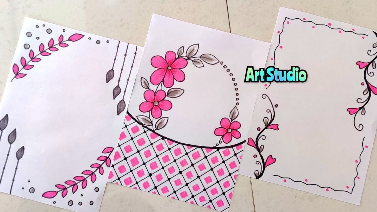 AMAZING BORDER DESIGNS PROJECT WORK DESIGNS ASSIGNMENT FRONT PAGE 