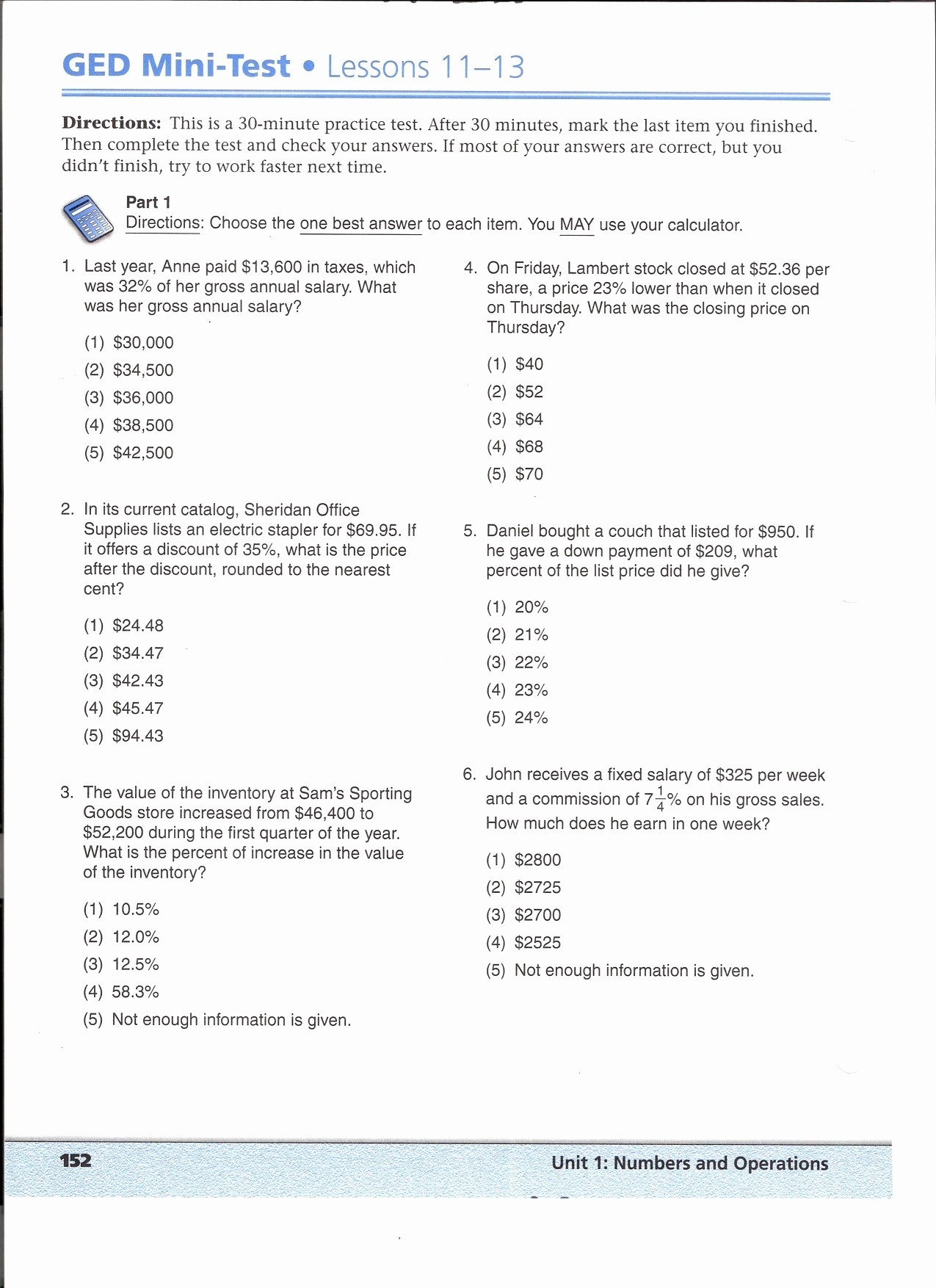 Asvab Math Practice Worksheets Free Printable