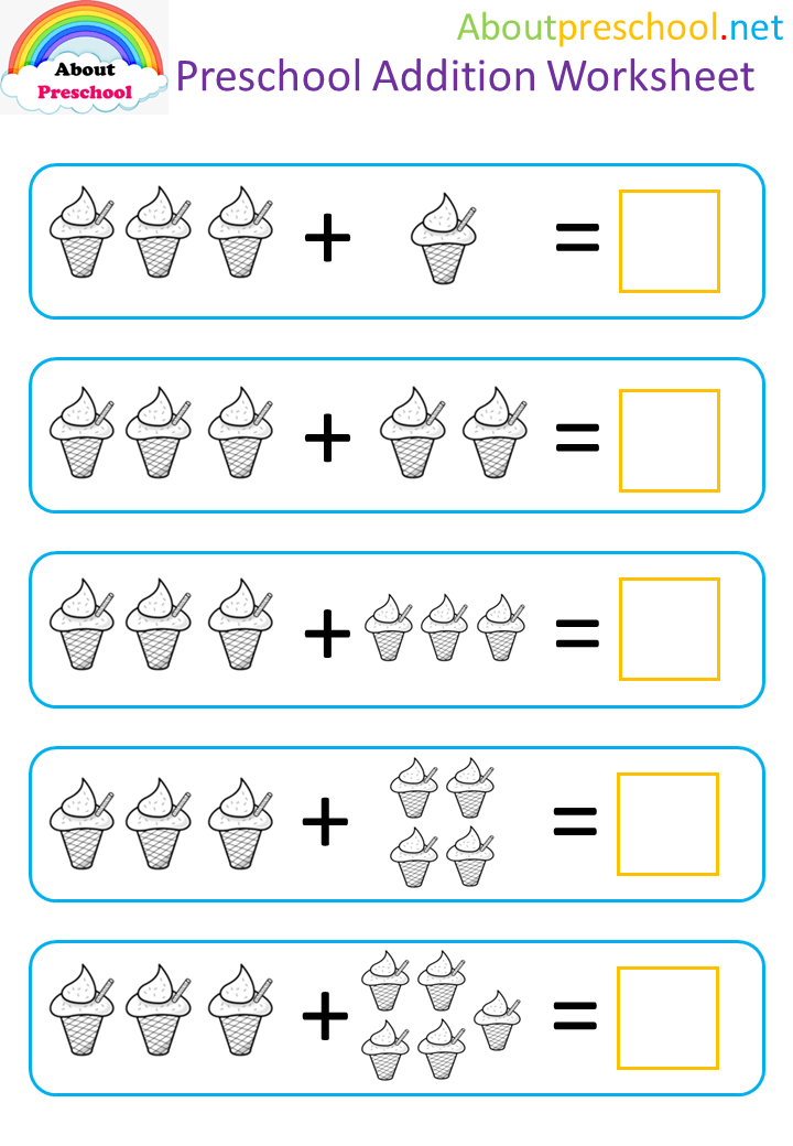 Basic Addition Worksheets For Pre K Basic Addition Worksheets My XXX 