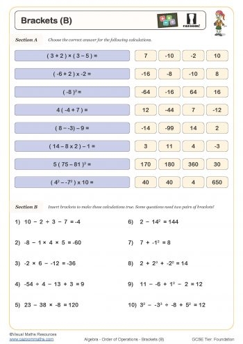 BODMAS Worksheets Printable PDF Order Of Operations Worksheets 
