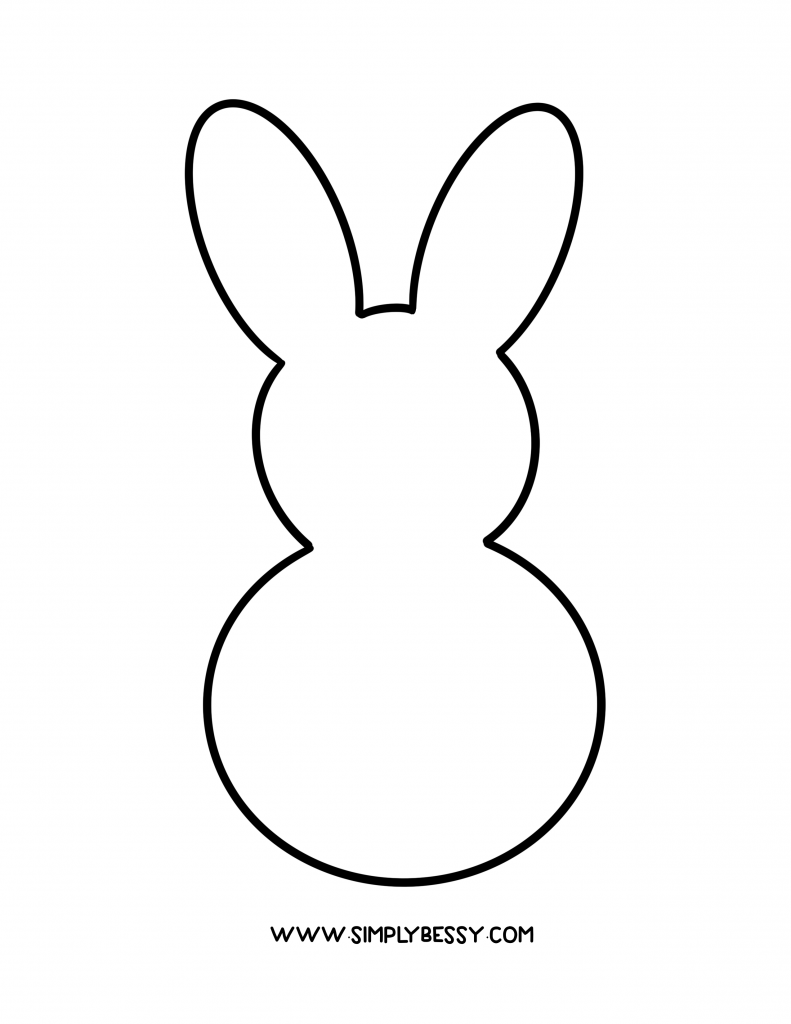 Bunny Outline Template Free Printable Pdf Painting Crafts For Kids 