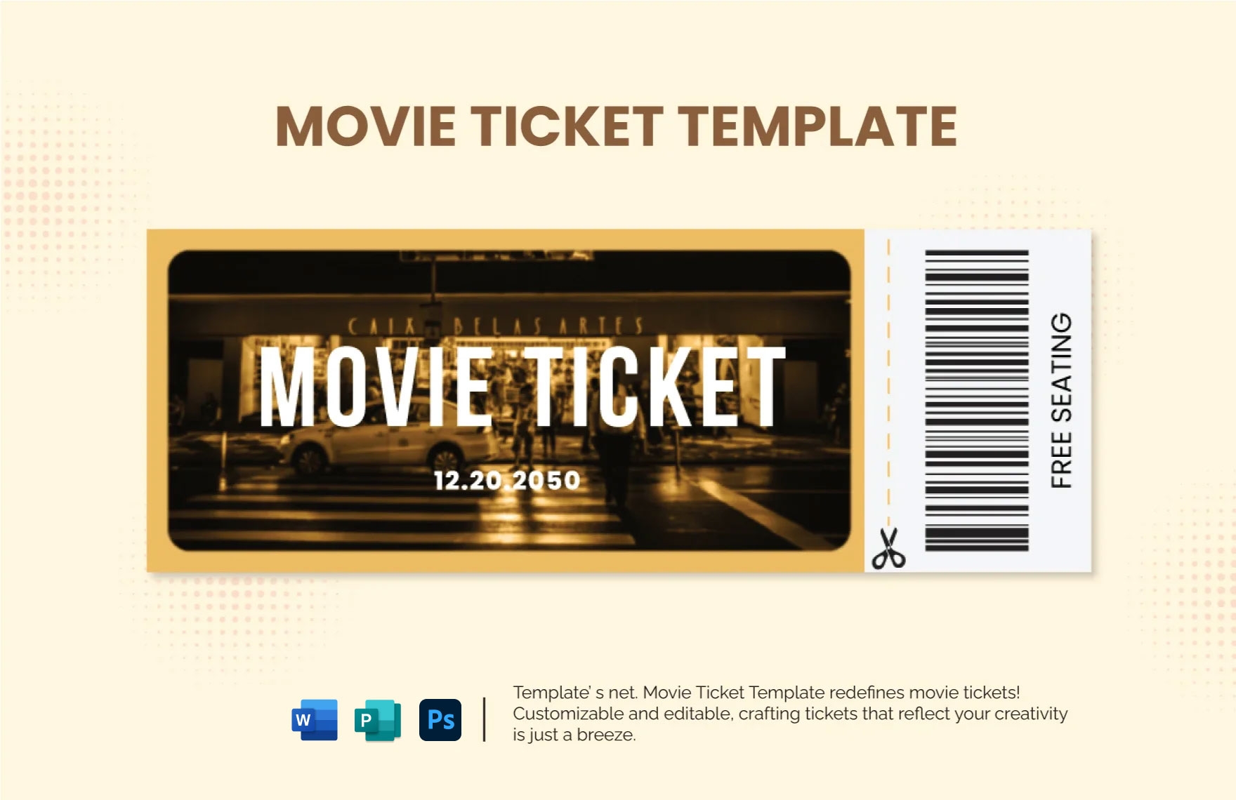 Bus Ticket Template In Word Google Docs InDesign PDF Download 