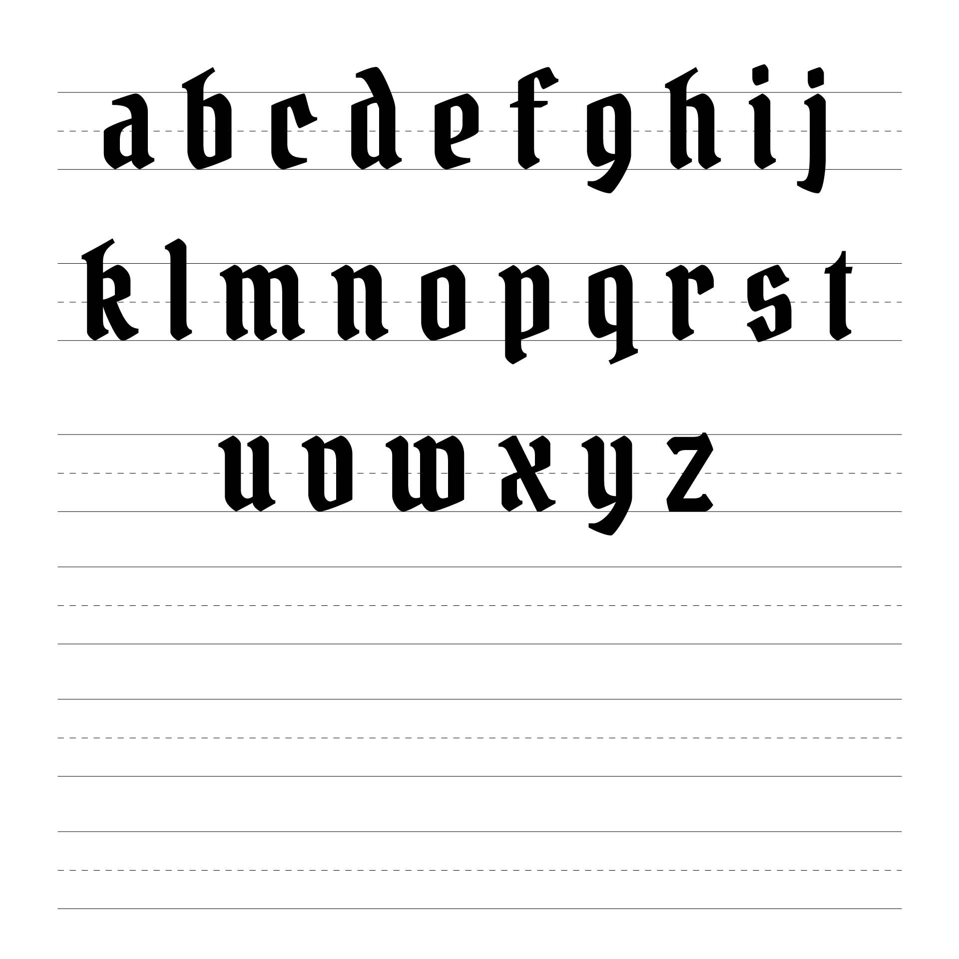 Calligraphy Alphabet Printable Practice Sheets