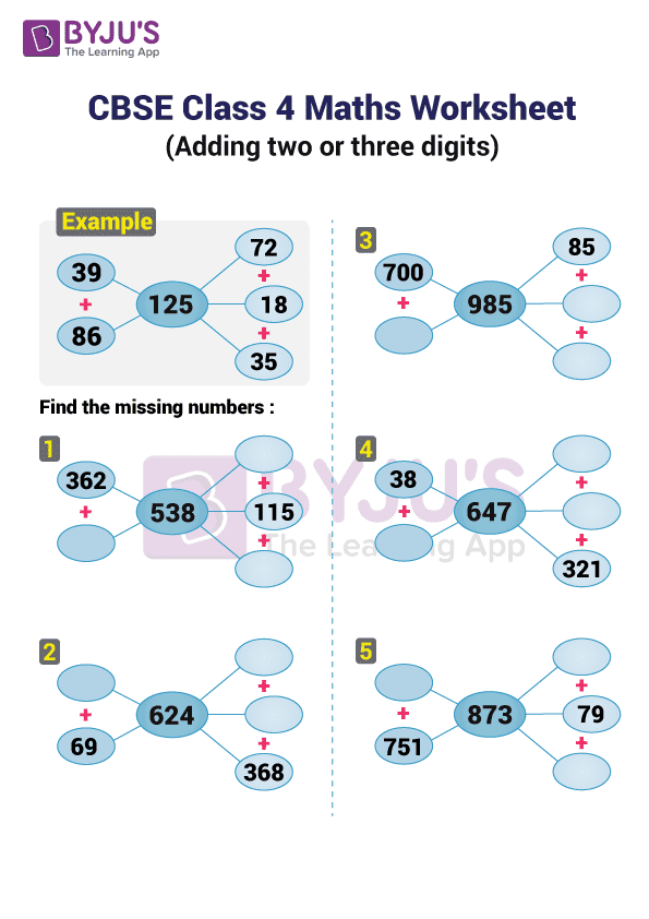 CBSE Class 4 Maths Worksheets Worksheets Library