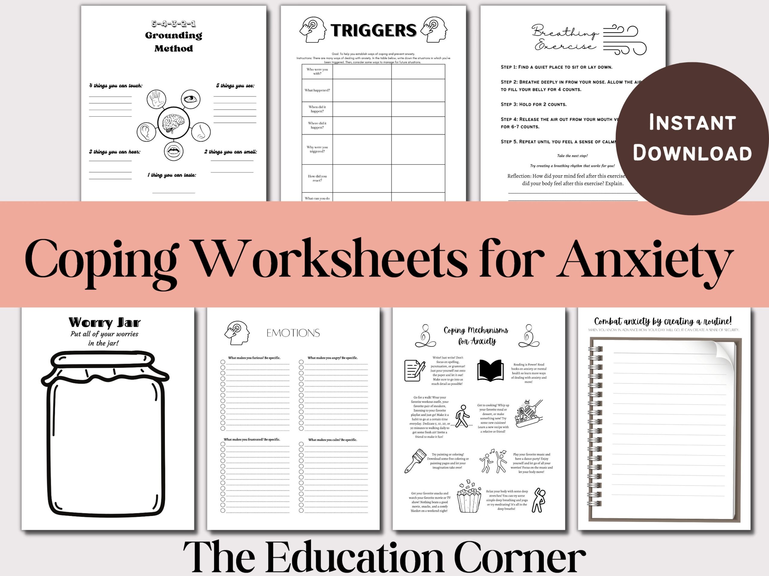 CBT Worksheets For Anxiety Example Free PDF Download Worksheets 