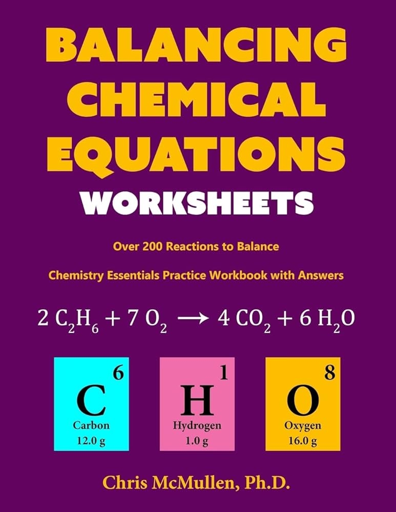 Chemistry Lovers 110 Balancing Chemical Equations Worksheet 
