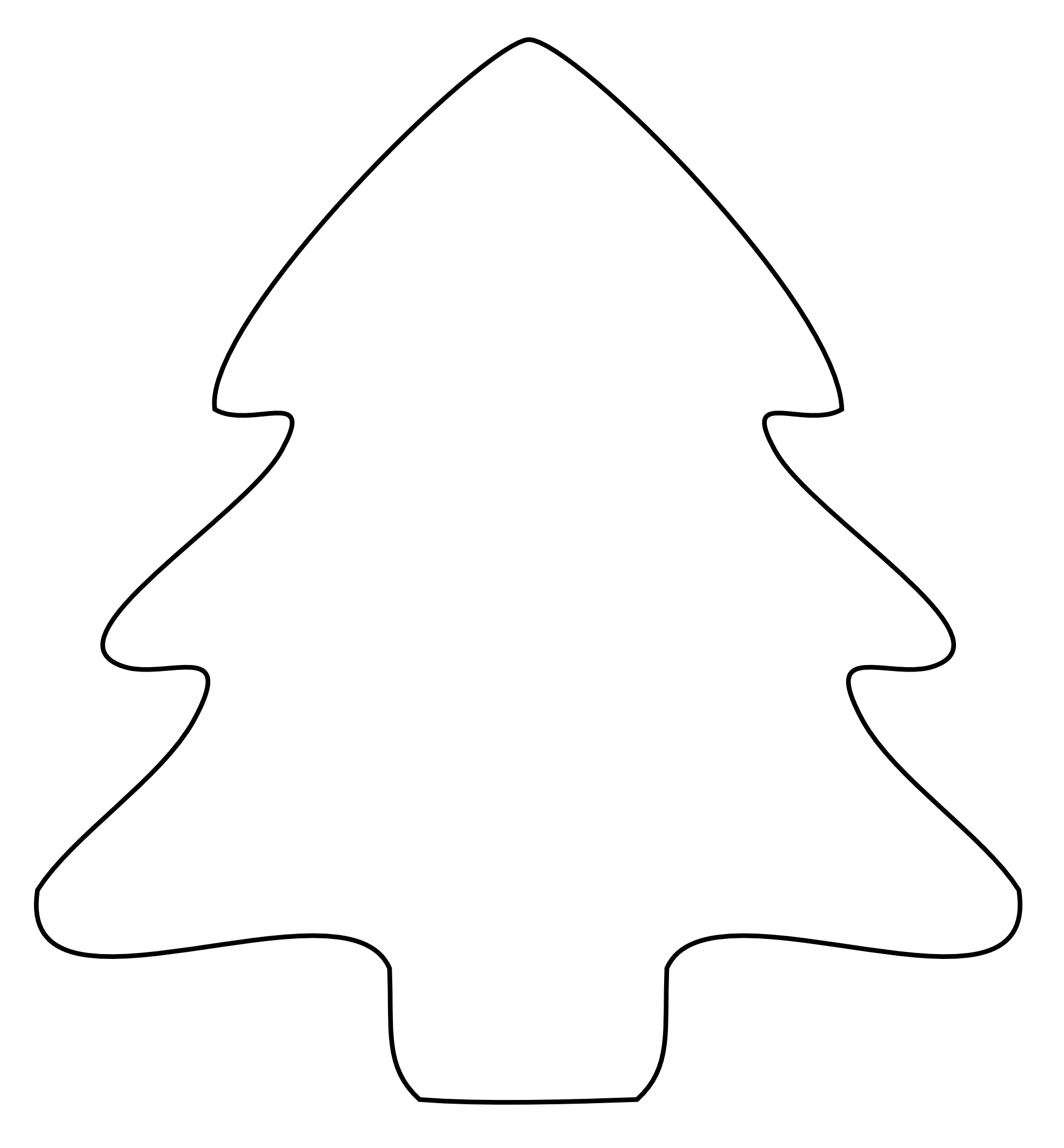 Christmas Tree Clip Art Outline Cliparts co