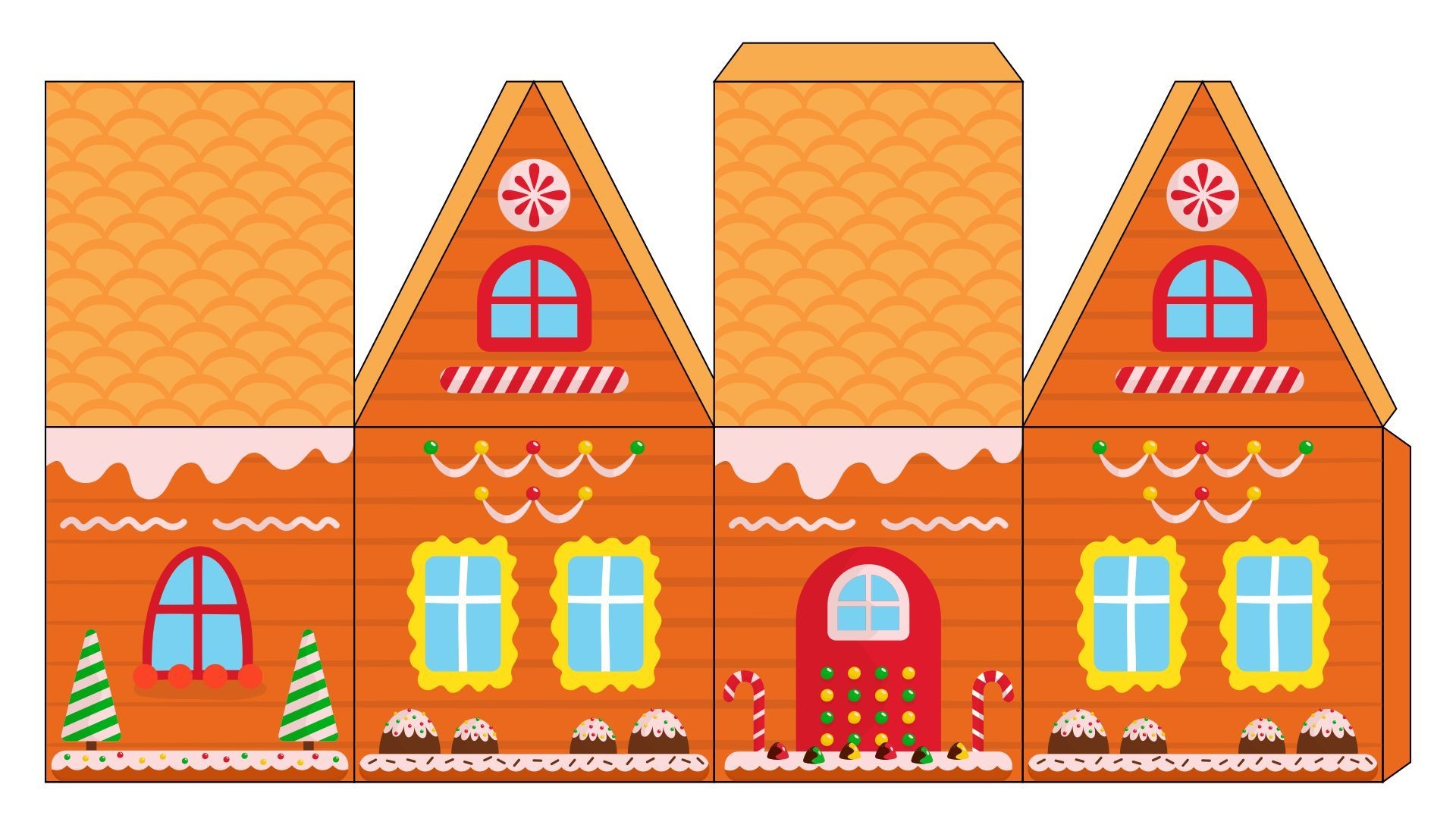 Christmas Village Houses 7 Free PDF Printables Printablee In 2024 