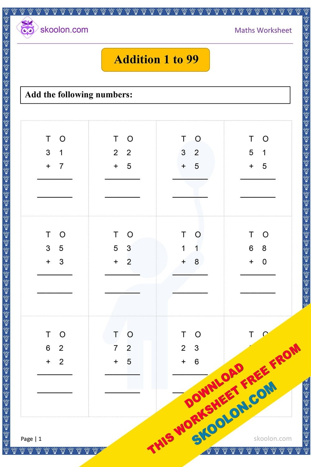 Class 1 Math Number From 21 To 50 Worksheet With Solution Worksheets 