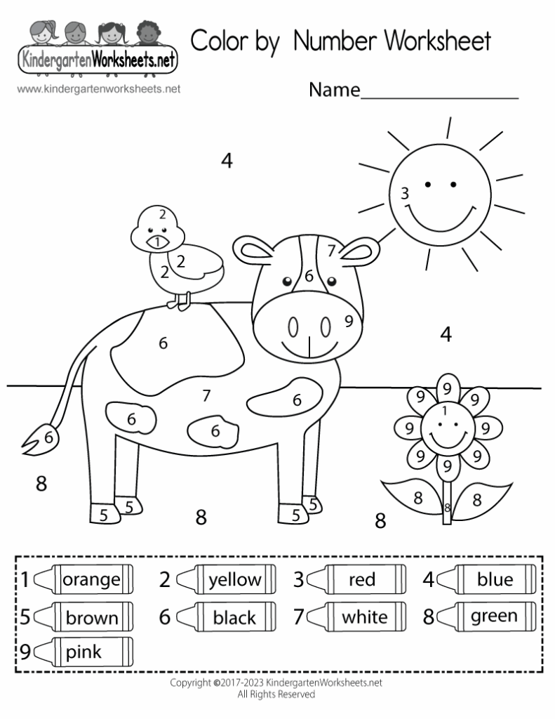 Color By Number Worksheets - Download Free Printable Templates