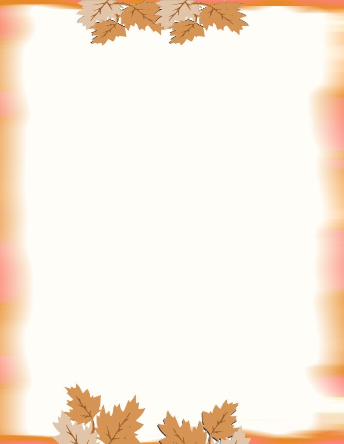 Colorful Fall Leaves Stationery Halloween Writing Paper Free