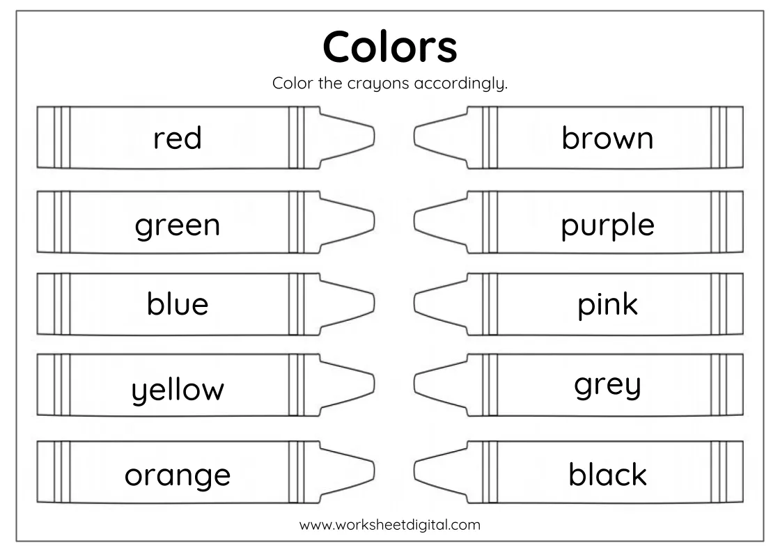 Colors Worksheet Digital 1 Teacher Made Resources