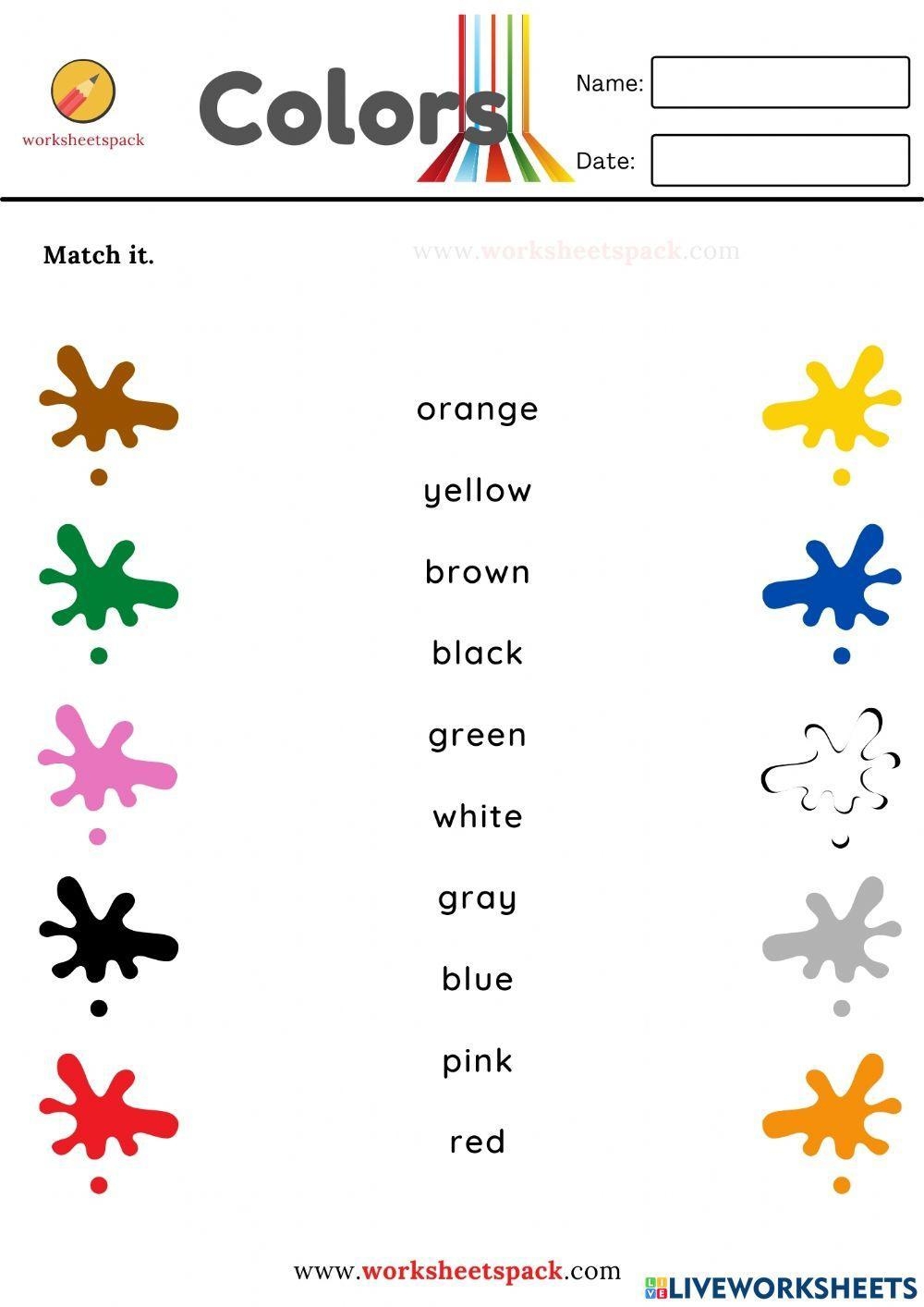 Colors Worksheets Pack Worksheetspack Worksheets Library