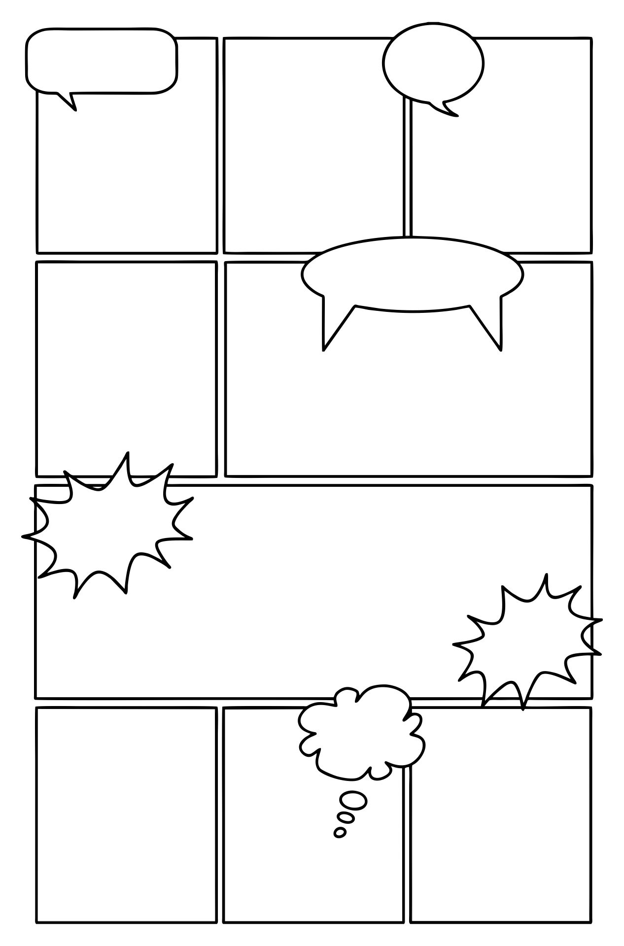 Comic Book Template Pdf Free Printable Comic Strip Templates