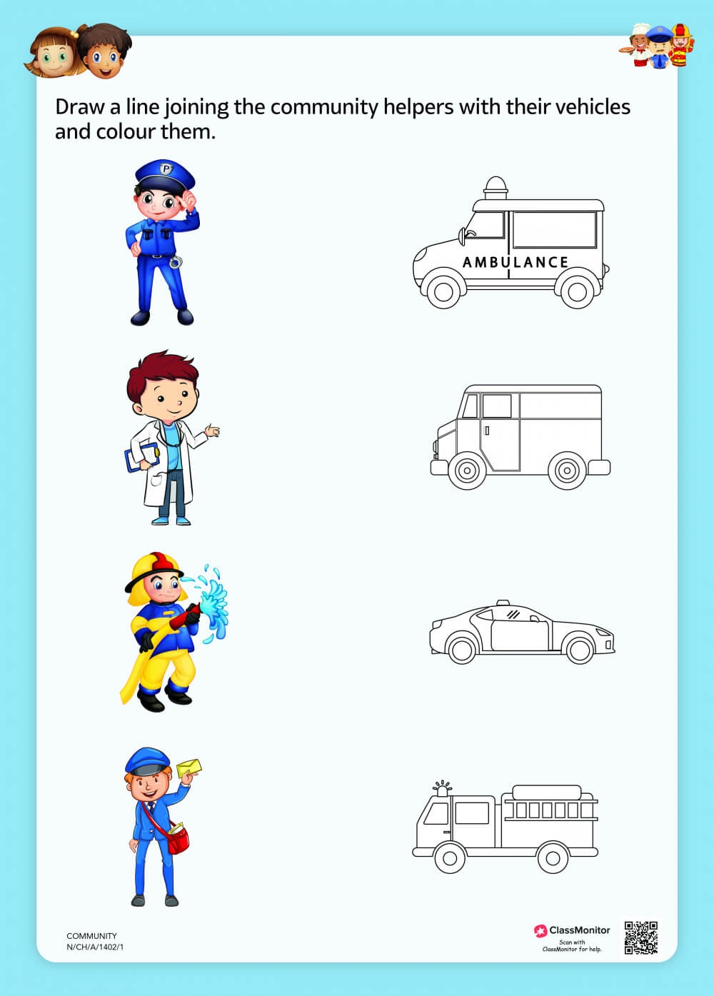 Community Helpers Dress Up Preschool Printable Worksheets Etsy 