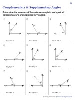 Complementary And Supplementary Angles Worksheets Worksheets Library