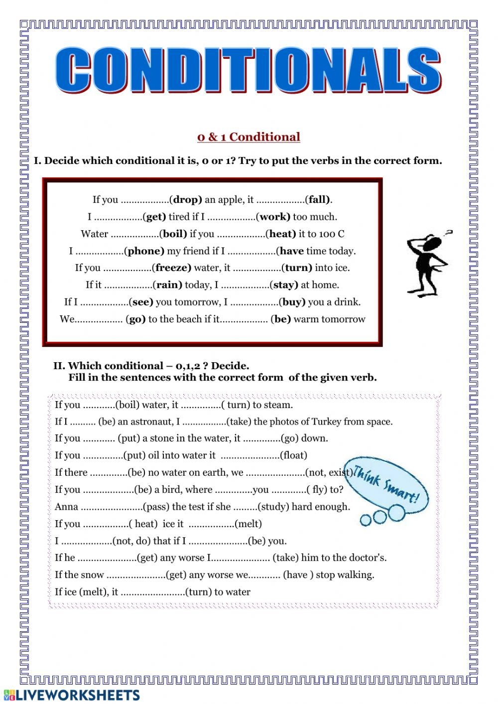Conditionals Worksheet For English Language Teaching