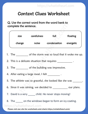 Context Clues Worksheet Your Home Teacher