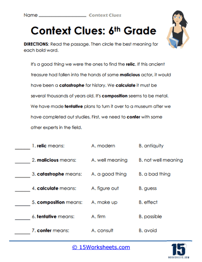 Context Clues Worksheets 15 Worksheets Worksheets Library